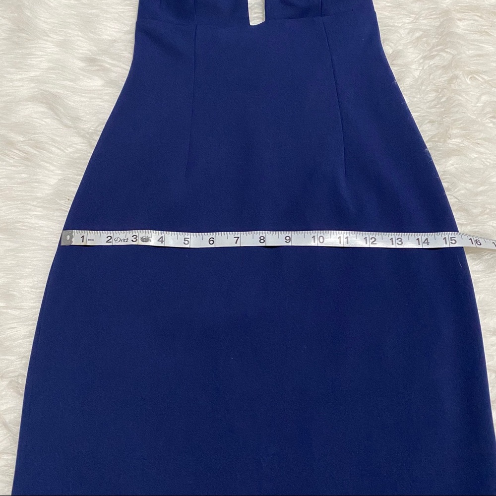AIDAN MATTOX Navy Blue Choker Dress - Picture 6 of 9
